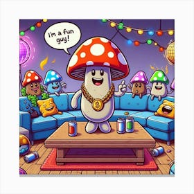 Mushroom Party Canvas Print