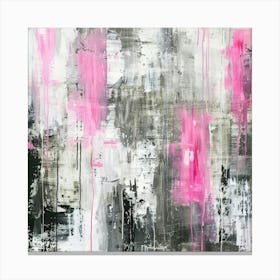 Pink Abstract Painting Canvas Print