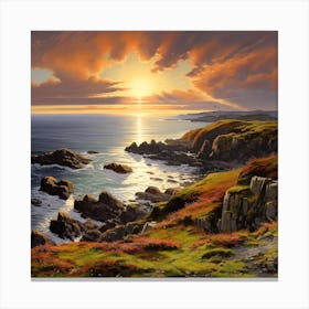 Sunset On The Coast 1 Canvas Print