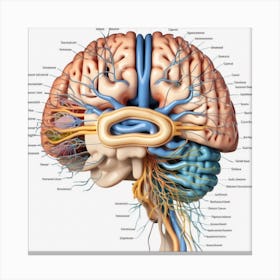 Human Brain Anatomy 2 Canvas Print