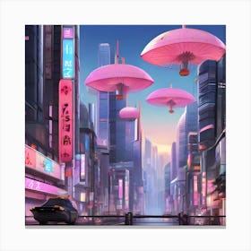 Futuristic Cityscape 23 Canvas Print