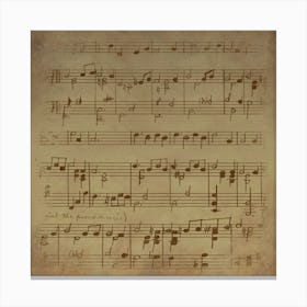 Vintage Sheet Music Background Canvas Print