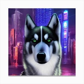 Futuristic Dog Canvas Print