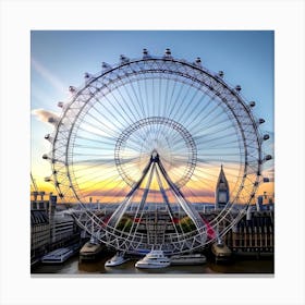 London Eye At Sunset Canvas Print