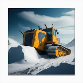 Buldozer Snow (31) Canvas Print