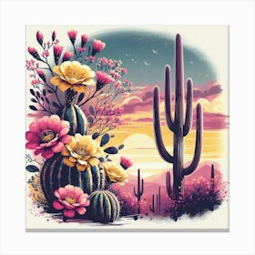 Illustration cactus 1 Canvas Print