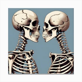 Skeleton Lovers Canvas Print
