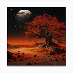 Tree In The Desert Canvas Print