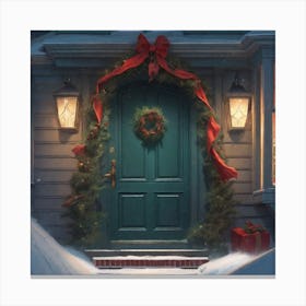 Christmas Door 164 Canvas Print