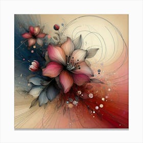 Abstract Flower Painting 7 Canvas Print