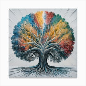 Rainbow Soul Tree (1) 1 Canvas Print