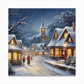 Christmas Village 31 Canvas Print