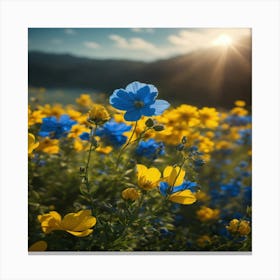 Cosmos Flowers Canvas Print