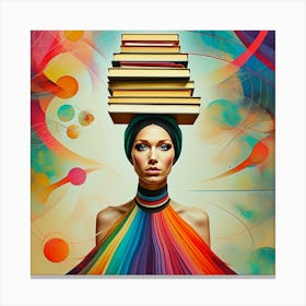 Knowledge and Grace Intertwined in Abstract Art Canvas Print