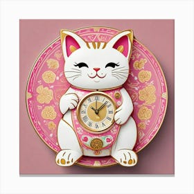 Triangle Geometric Clock Booble Marble Clock Frida Kahlo Clock Prismfold Clock Karma That Goes Around, Comes Around Circle Quote Clock Lucky Cat Clock (49) Canvas Print