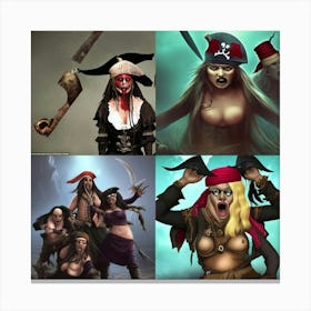 Pirate Women 1 Canvas Print