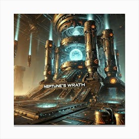 A High Tech, Sci Fi Scene Showcasing Neptune S Wra Canvas Print