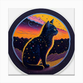 Cat Colored Sky (104) Canvas Print