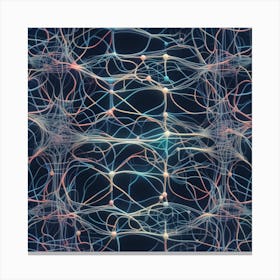 Neural Network Pattern Canvas Print
