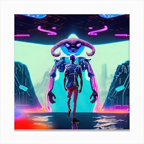 Futuristic Man Canvas Print