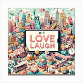 Love Travel New York USA Canvas Print