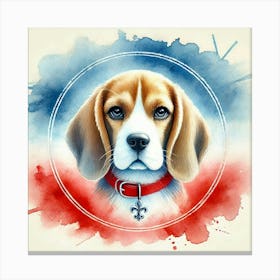 Watercolor Beagle 1 Canvas Print