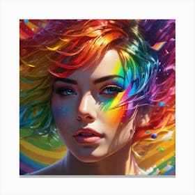 Rainbow Girl 4 Canvas Print