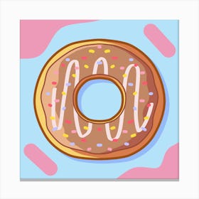 Donut With Sprinkles Canvas Print