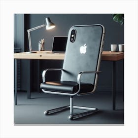 The black IPhone Chair 1 Canvas Print