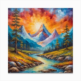 sunrise  mountain  Canvas Print