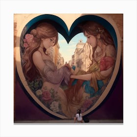 Dreamshaper V7 Draw A Beautiful Mural With An Attractive Back 0 Canvas Print