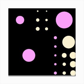 Yayay Dots Baby Pink Square Canvas Print