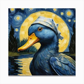 Starry Night Duck Canvas Print