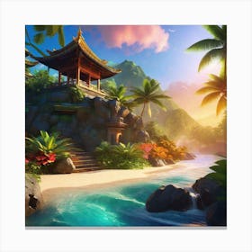 Tropical Island Canvas Print