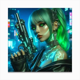 Cyber Girl Canvas Print