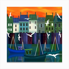 Seaside Town 3 Canvas Print