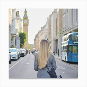 London City Street Scene Canvas Print