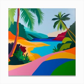Abstract Travel Collection Honolulu Usa 2 Canvas Print