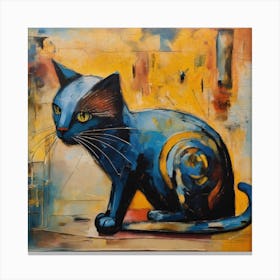 Blue Cat Canvas Print