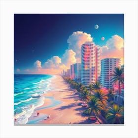 Sunset In Miami 1 Canvas Print