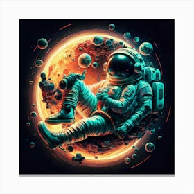 Astronaut In Space 3 Canvas Print