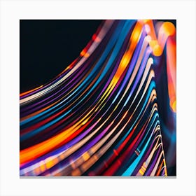 Abstract Light Streaks Canvas Print