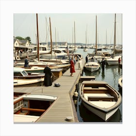 The Old Marina ~Reimagined- Hall-O-Gram Creations, Hallogramcreations, HallOGram Creations 3 Canvas Print