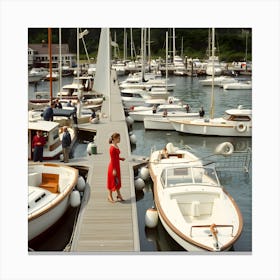 The Old Marina-Reimagined by Hall-O-Gram Creations, HallOGram Creations 2024 14 Canvas Print