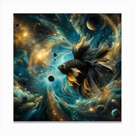 Siamese Fish In Space Canvas Print