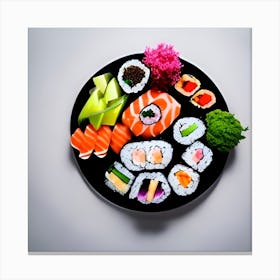 Sushi On A Plate Canvas Print