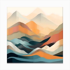 Abstract Mountain Landscape Canvas Print