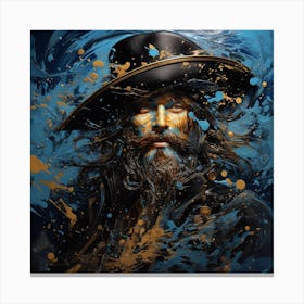 Pirate In The Water Canvas Print