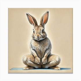 Bunny In Yoga Pose Canvas Print