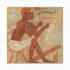 Sandal Maker, Tomb Of Rekhmire By Nina De Garis Davies Canvas Print